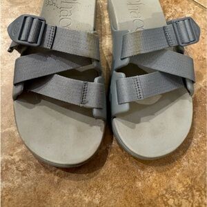 Chaco blue/gray slides. Size 8.